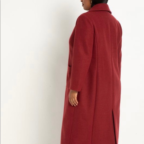 Eloquii Long red Coat NWOT - Picture 4 of 4